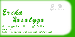 erika mosolygo business card